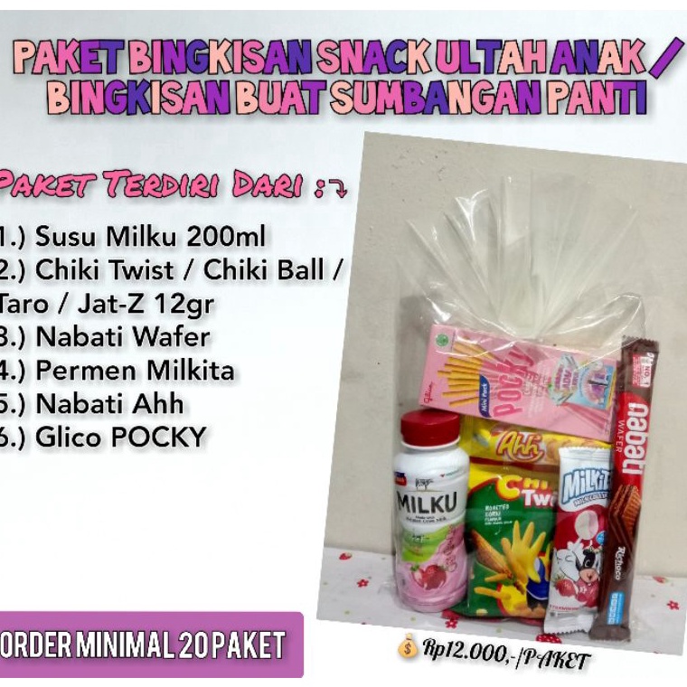 

COD✅ TERMURAH✅ SNACK ULANG TAHUN / BINGKISAN ULTAH ANAK / BINGKISAN PANTI (1 HARI JADI)