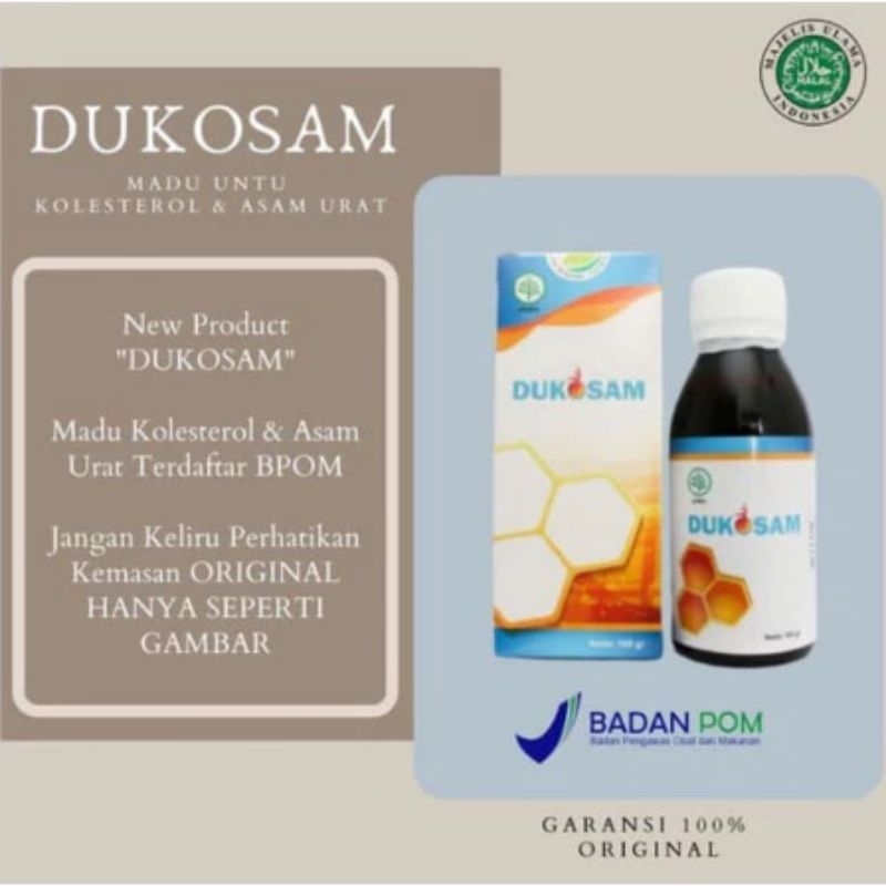 

DUKOSAM - Madu Dukosam Original Herbal Untik Asam Urat Asli Ampuh 160 Gram