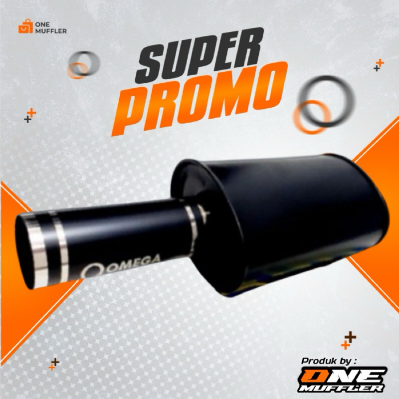 Knalpot Mobil Racing Omega Gahar Bass Kering Adem Bulat Muffler Omega Ngebass One Muffler