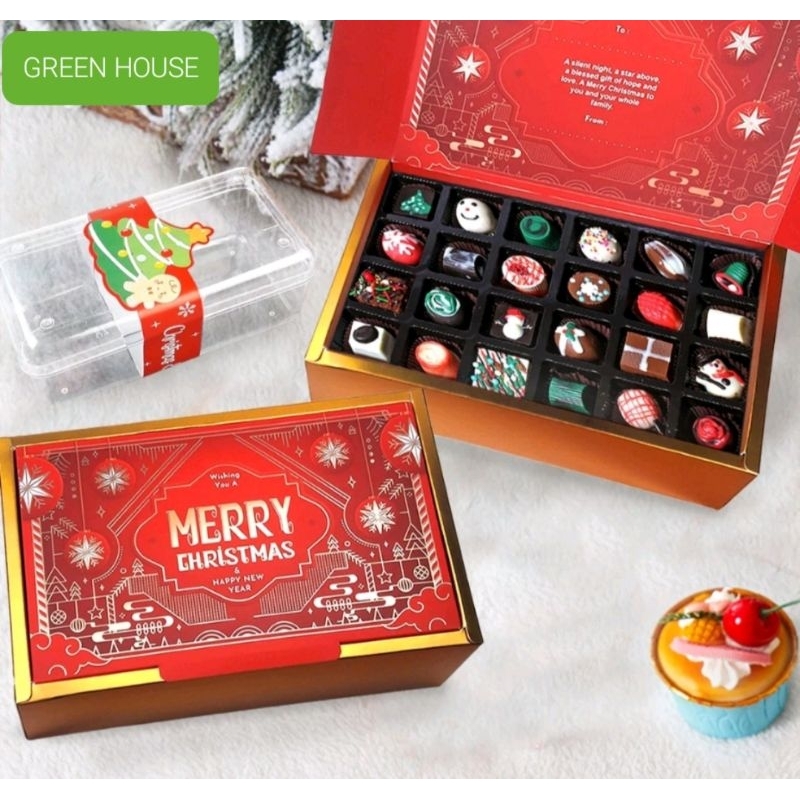 

BOX NATAL JASMINE 7 Box Hampers Natal Christmas Kotak kue Natal