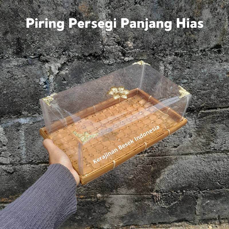 KOTAK HANTARAN MURAH Piring persegi panjang aneka ukuran mika ornamen Box hampers seserahan hantaran