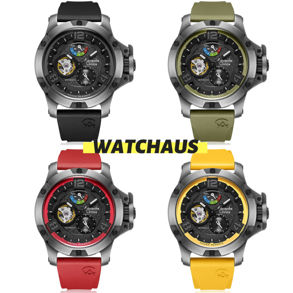 JAM TANGAN PRIA ALEXANDRE CHRISTIE AC6295 AC 6295 MPR RUBBER AUTOMATIC