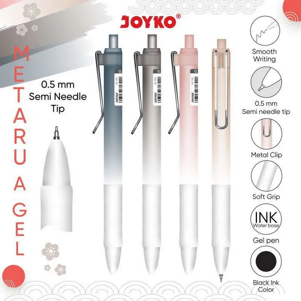 

Pen Joyko Metaru A Gel Ukuran 0,5 mm 1 set isi 4 pcs