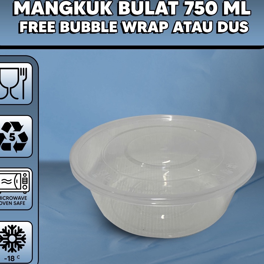 Promo Mangkuk Plastik 750ML Bulat | Thinwall Bulat 750 ML | Mangkok Bakso.