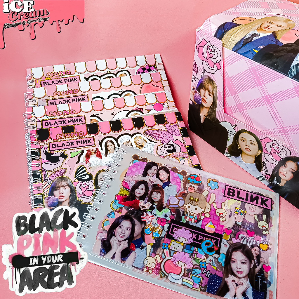 

Sticker Book Mixue stiker book momo biru dan pink binder bts blackpink