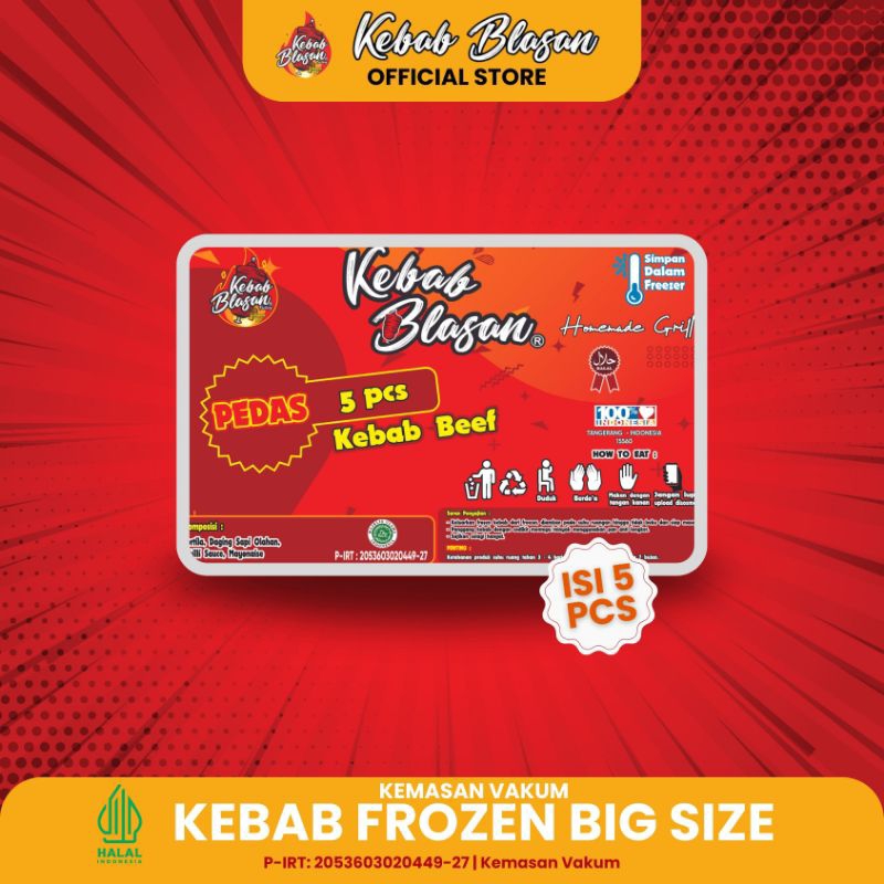 

[PROMO] KEBAB BLASAN BEEF PEDAS ISI 5 PCS BIG SIZE VAKUM