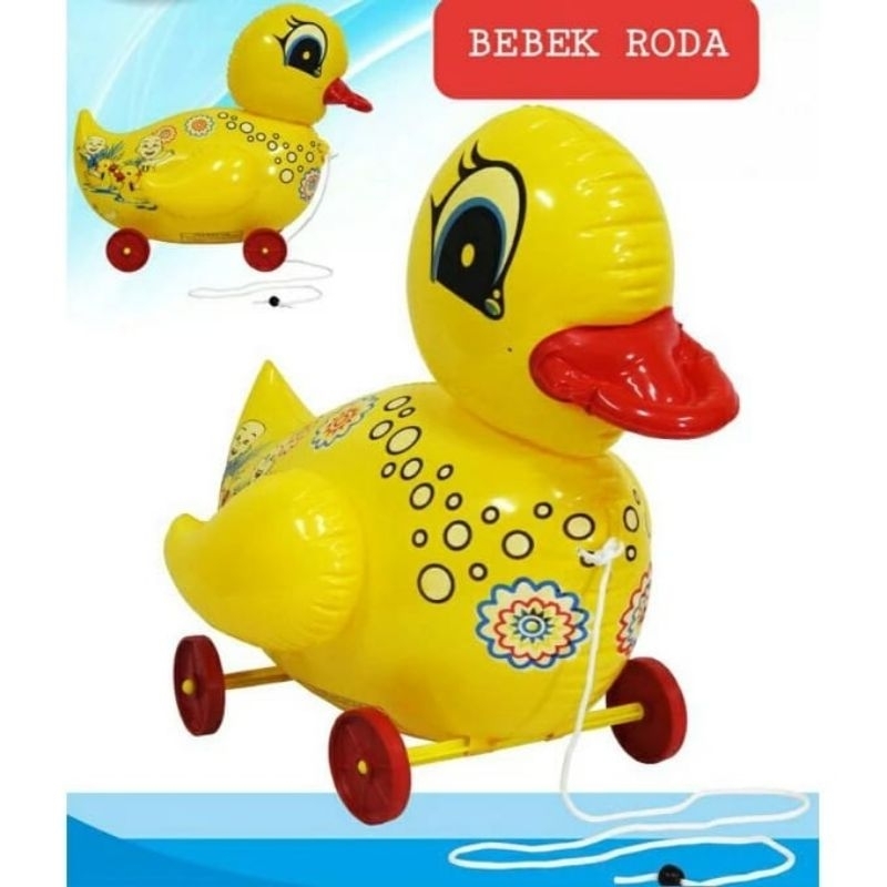 MAINAN BALON TIUPAN KARAKTER BEBEK ADA RODANYA