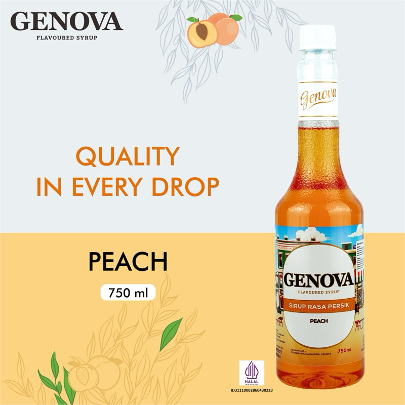 

Genova Peach Syrup 750ml