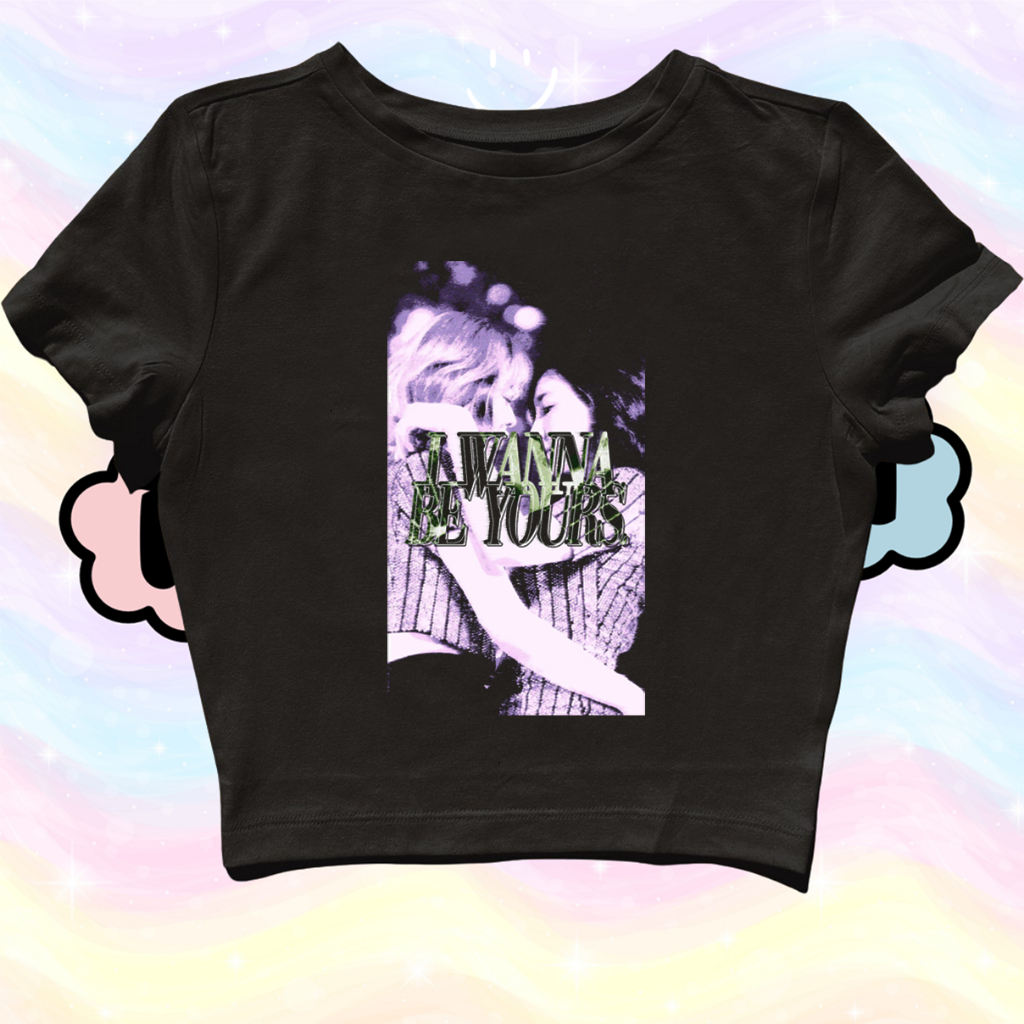 STARPERSON | CROP TOP TWICE I WANNA BE YOURS | GRUNGE | Y2K | METAL | VINTAGE | ANIME | BAND | KPOP 