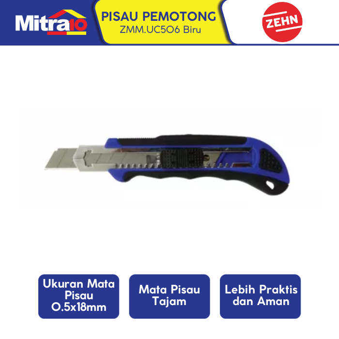 

Zehn Pisau Pemotong ZMm.UC506 0.5X1.8 Cm Biru