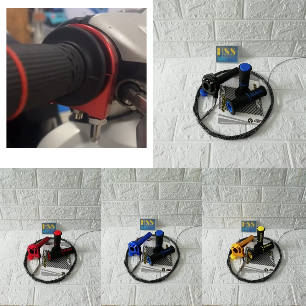 Gas Spontan 1 Kabel + Handgrip = Mio Sporty, Jupiter Z, Mio smile. Vixion Old,.Satria Fu, Beat Karbu