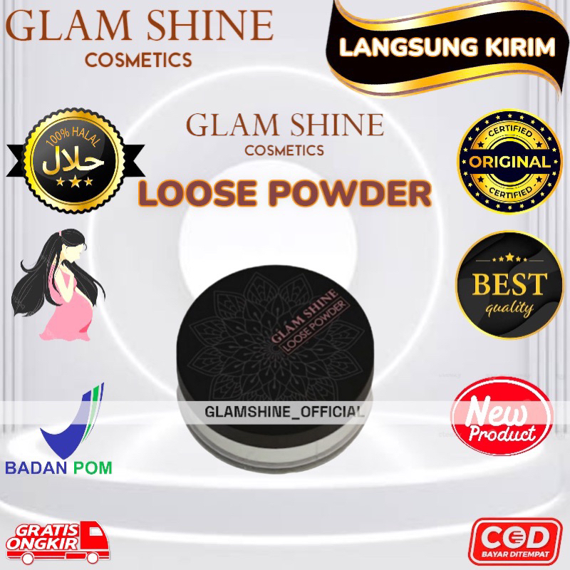 Glamshine Loose Powder Bedak Tabur Glamshine Glamshineofficial Glamshine official store Glam Glame s