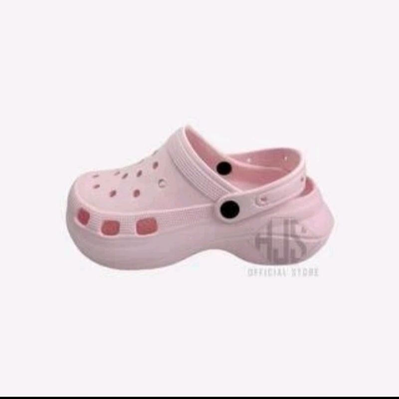 Sandal wanita slip On Baim Fuji Polos Viral / sandal Crocs