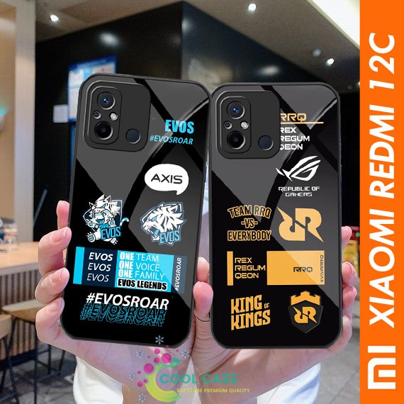 Softcase Kaca Case REDMI 12C Terbaru RRQ EVOS [CK418] Casing Handphone-Pelindung Handphone-Aksesoris