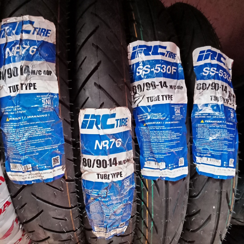 Ban Irc ring 14 80/90 TubeType Ban Depan Beat / Vario 100% Original no tubles
