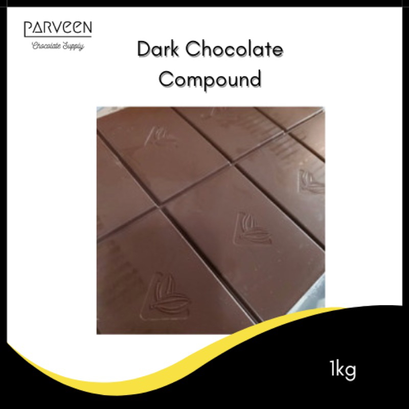 

PARVEEN Dark Chocolate Compound 1kg Tulip Master Baker Ecer