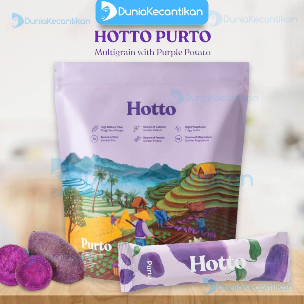 

Hotto Purto Multigrain with Purple Potato 1 Pouch 16 Sachet Minuman Diet Pengganti Sarapan Hotto Multigrain