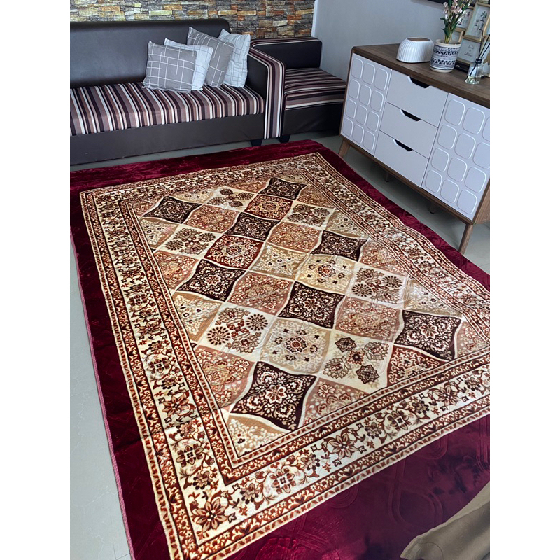 KARPET JUMBO MALAYSIA IMPORT WARNA TERLEENGKAP MOTIF RANDOM 200 X 300