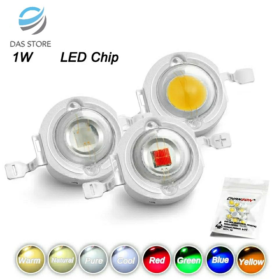 Lampu LED HPL Chip Lamp Bulb COB 1W 1 Watt DC High Power Lampu Aquarium Senter Kepala