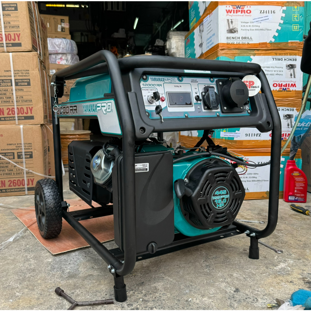 GENSET GENERATOR LISTRIK BENSIN 7500 WATT 7.500 W 4 TAK YAMAMAX PRO RUBUCON 12000RR