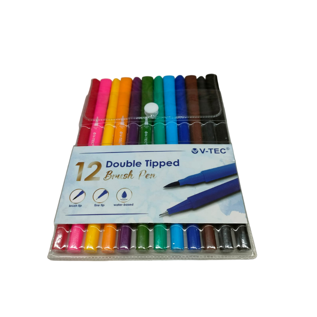 

BRUSH PEN VTEC DOUBLE TIPPED 12 WARNA