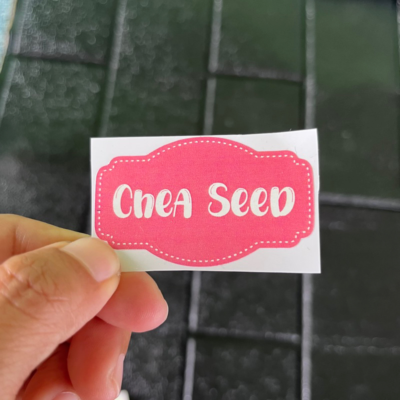 Stiker bumbu dapur backgorund pink peach anti air jual per nama