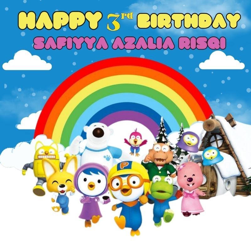 Spanduk Ulang tahun pororo