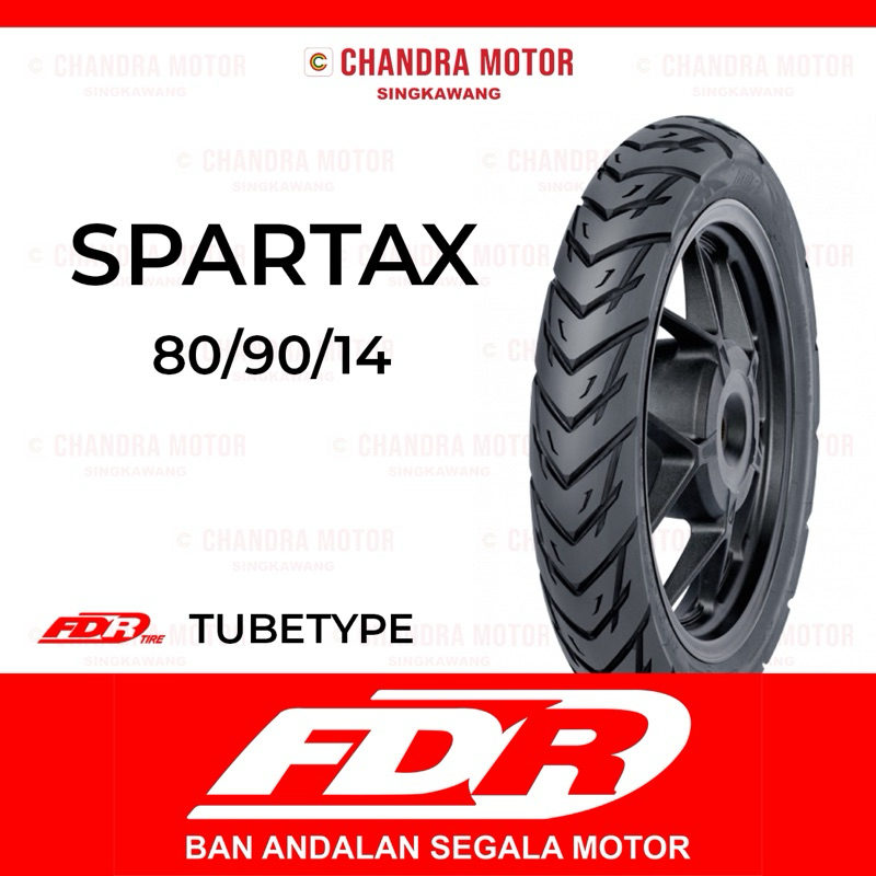 BAN LUAR MOTOR FDR SPARTAX 80/90-14 ORIGINAL FDR