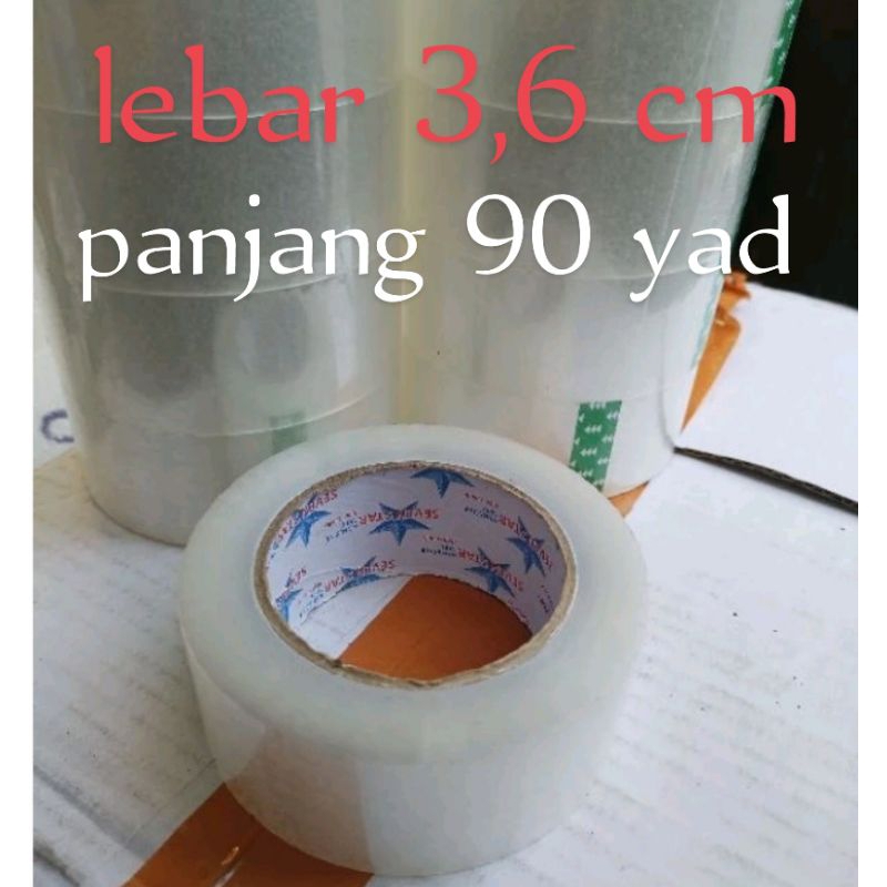 

lakban bening lakban 3,6 cm /90yad lakban