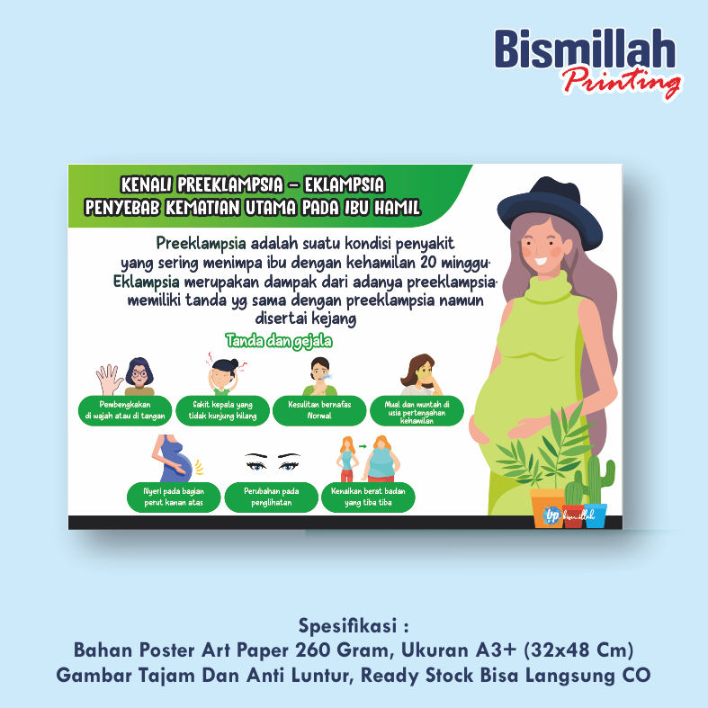 

Poster Kebidanan Kenali Preeklampsia- Eklampsia Penyebab Kematian Utama Pada Ibu Hamil