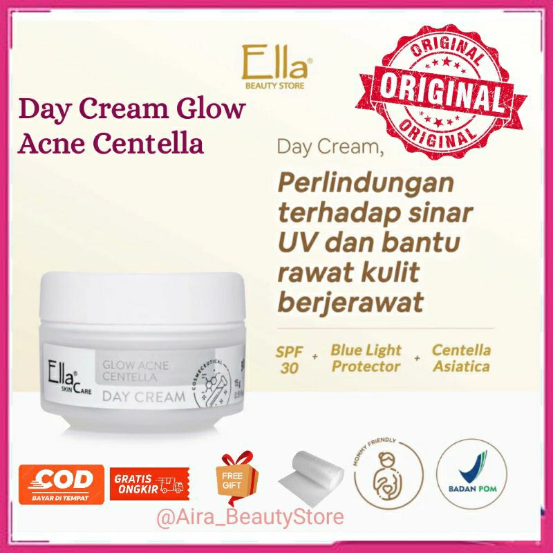 Day Cream Acne Glow Centella Ella Skincare krim pagi ella skincare