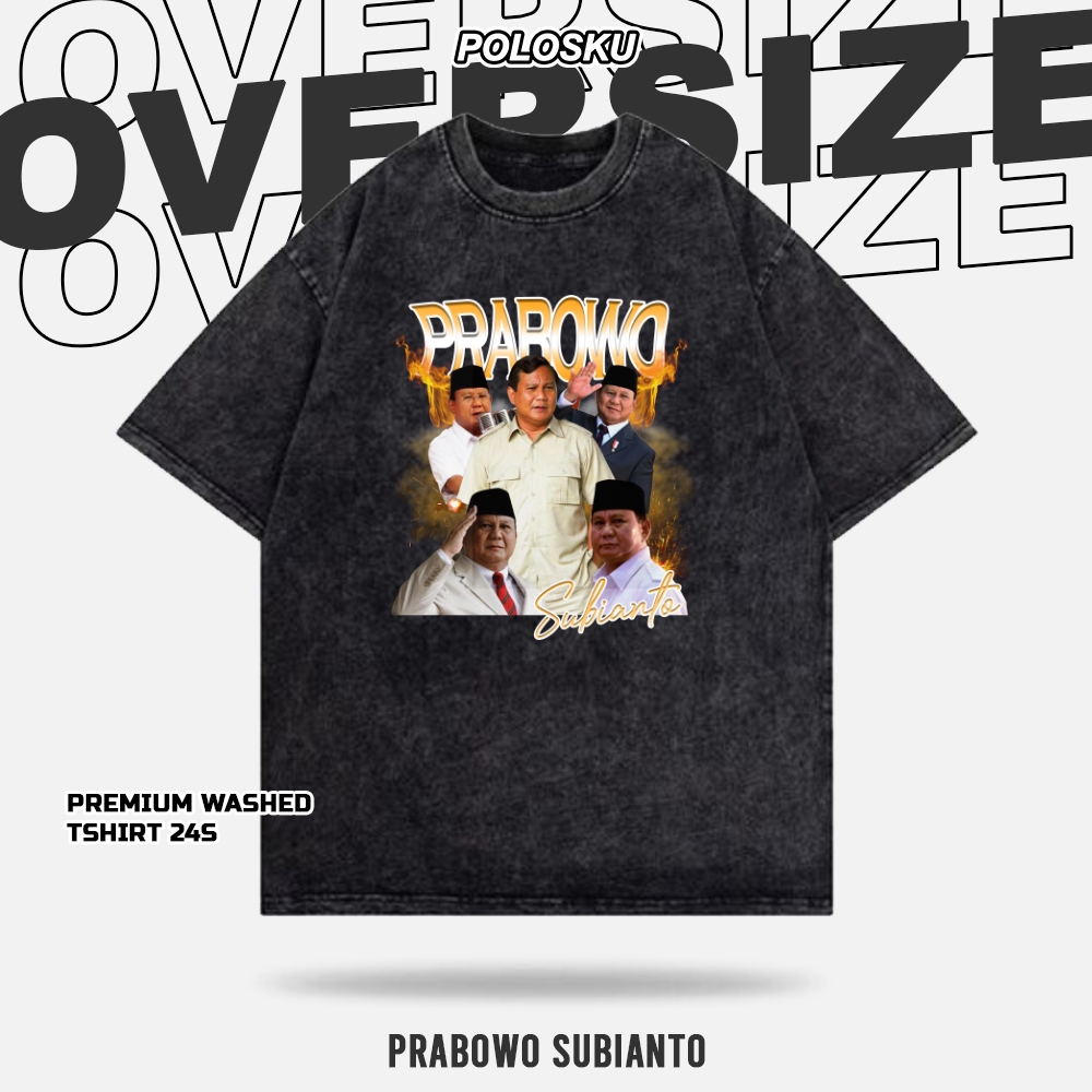 YNTR.CO - Kaos Bootleg PRABOWO SUBIANTO Vintage Stone Wash Oversize / TShirt PRABOWO GIBRAN tokoh Po