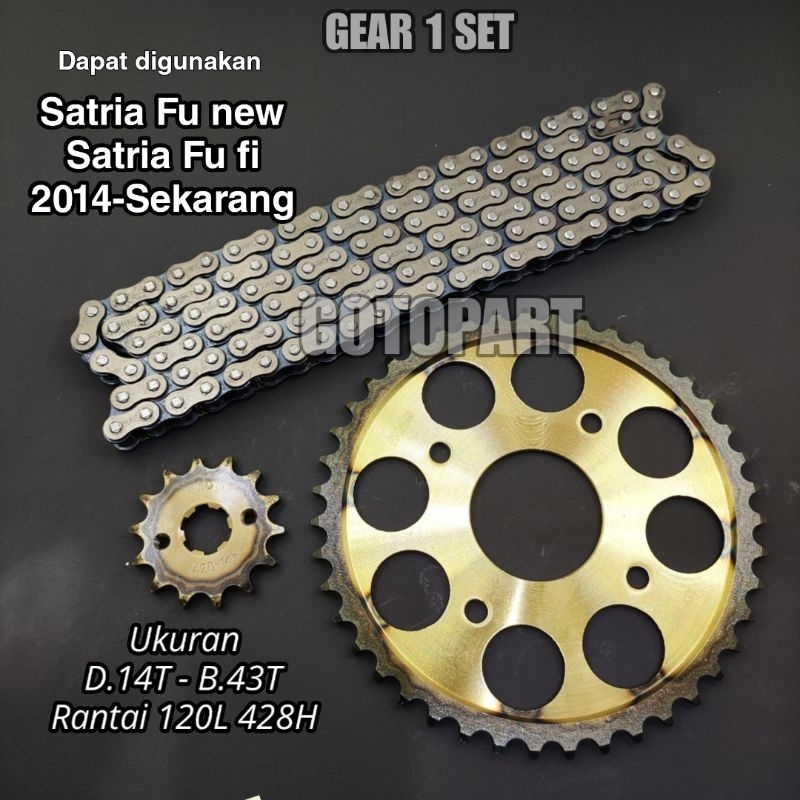 Gear set Satria Fu fi Satria Fu new 2014-sekarang gigi tarik gearset girset model sss satria Fu new