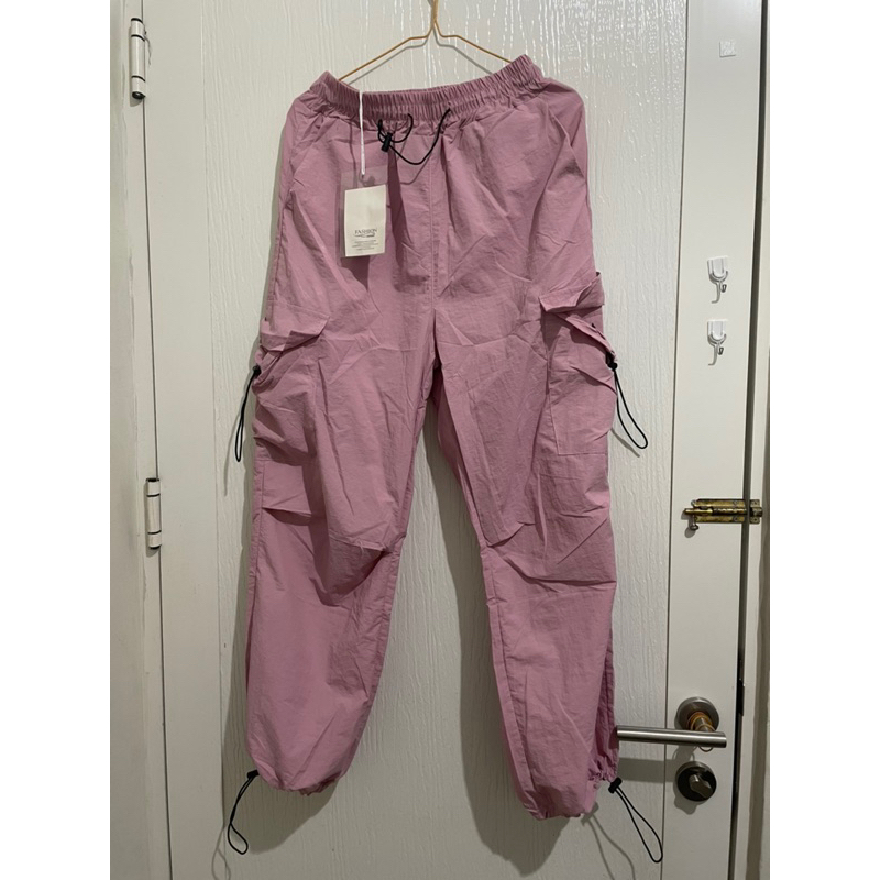 cargo pants pink - celana kargo