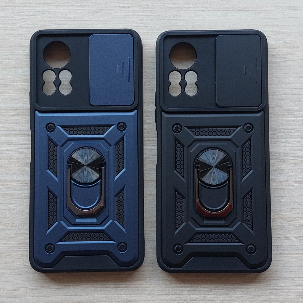 Armored Case Infinix Hot 11s NFC / casing hard lens cover ring kickstand anticrack