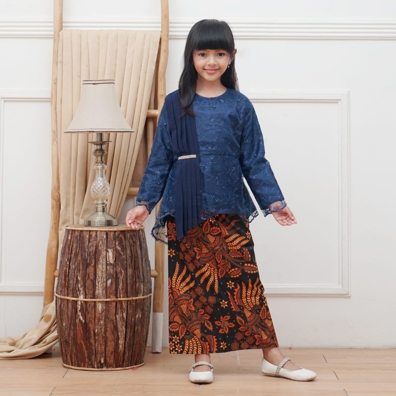 Baju brokat anak umur 6-10 tahun kebaya anak perempuan pakaian pesta anak