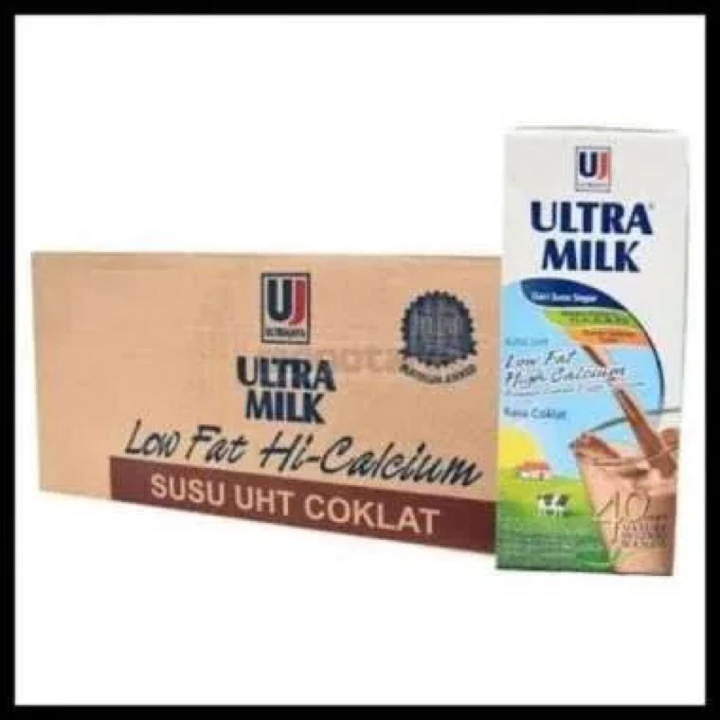 

Ultra Milk 250ml Susu UHT Low Fat Coklat 1 Dus / Karton isi 24