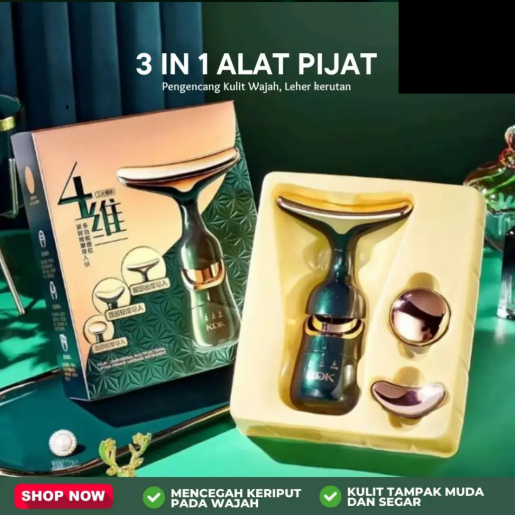 KDK ALAT PIJAT WAJAH 3 IN 1 Original Pijat Wajah Korea Elektrik Alat Setrika Wajah Mengencangkan Kul