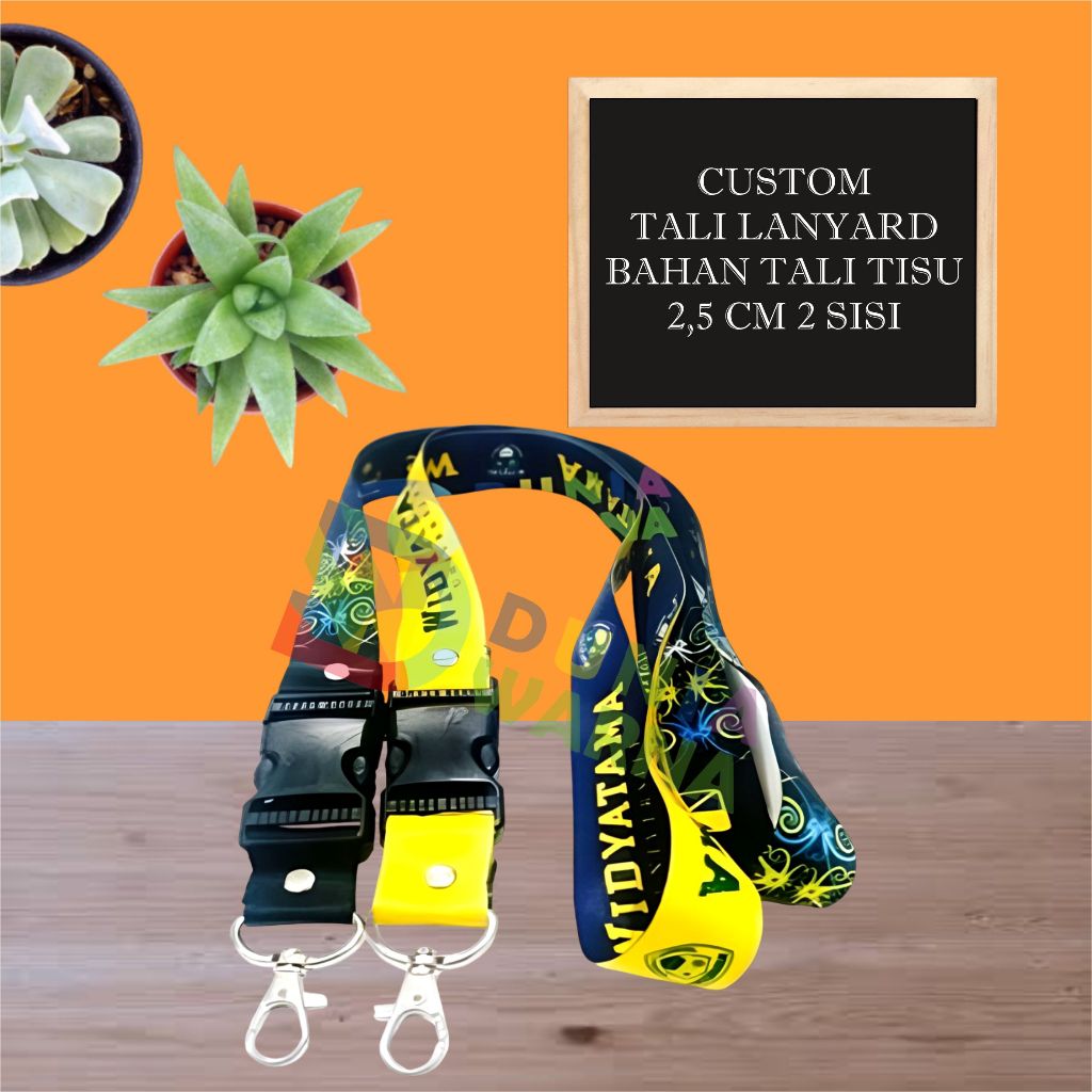 

Cetak tali lanyard custome printing sublim 2,5 cm sublim tali id card full color kalung id card