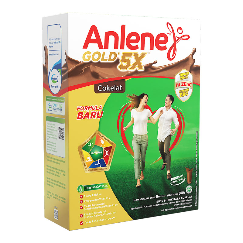 

Anlene Gold 5X Susu Bubuk Dewasa Cokelat 600 g - Tulang, Sendi & Otot