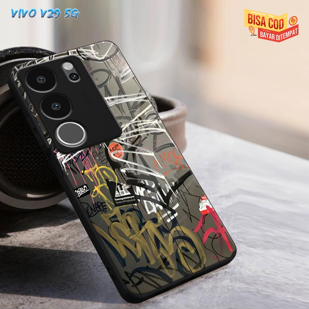(CC265)CASING GLASS VIVO V29 5G CASING GLOSSY V29 5G CASE KACA VIVO V29 5G SOFTCASE VIVO V29 5G