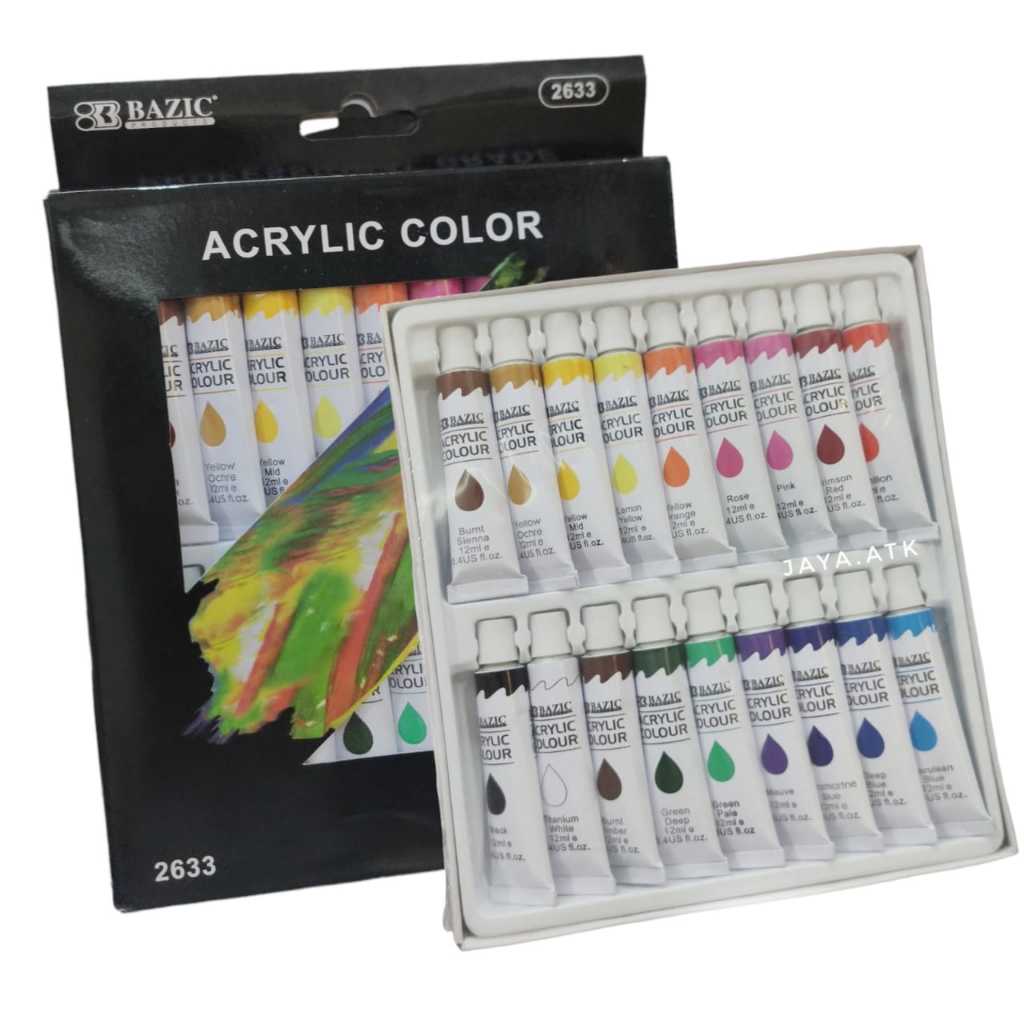

CAT ACRYLIC AKRILIK 18 WARNA 12 ML BAZIC 2633 LUKIS WARNA