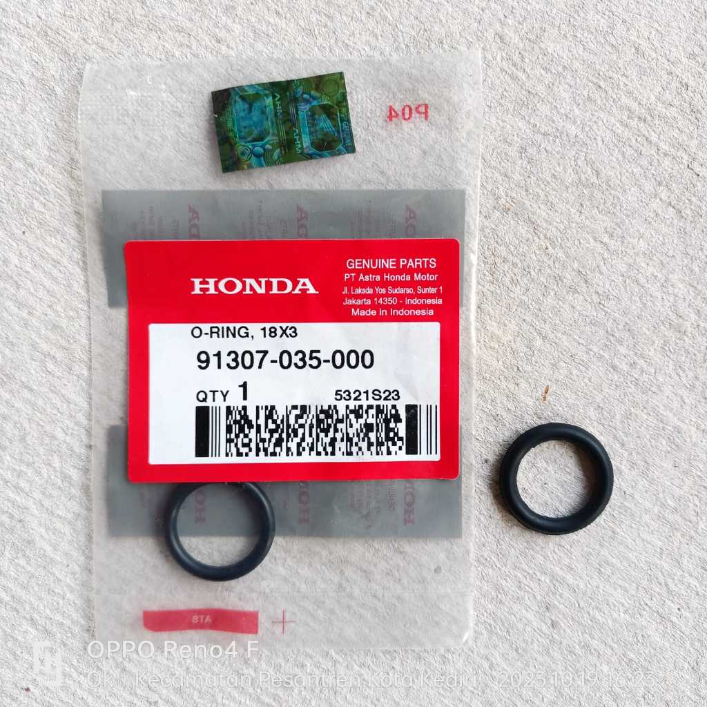 Karet Seal-Sil-Oring Stik-Tutup Oli Mesin Ori Honda-AHM 91307-035-000