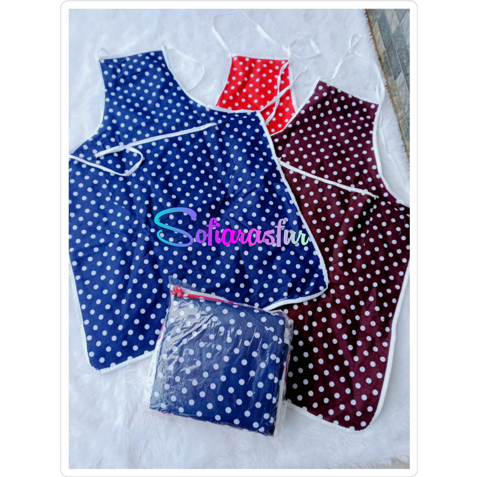 Celemek Kain / Celemek Kain Pulkadot / Kain Apron Masak Dewasa