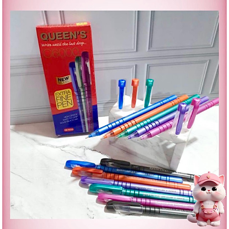 

N107 Pulpen Queen's Extra Fine C6000 0.7 MM (12 PCS)