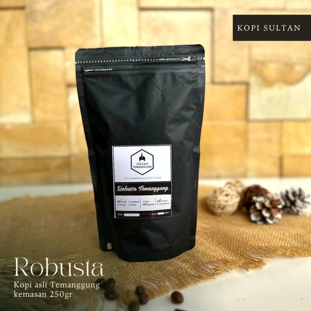 

KOPI ORGANIK SULTAN ROBUSTA NATRULA 250 GRAM