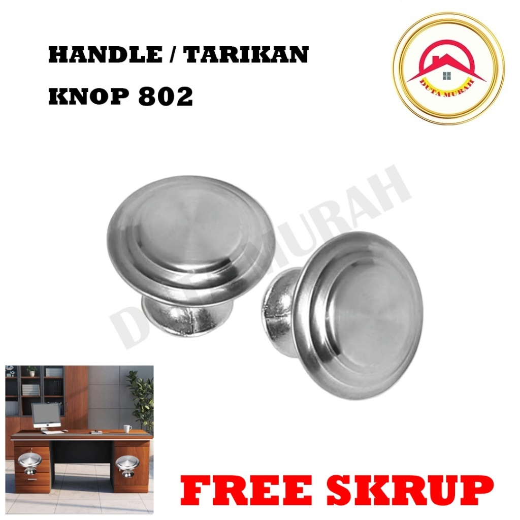 Knop knob  802 tarikan laci handel laci bulat Stainless Pegangan Laci Lemari Knop Lemari Meja Rias