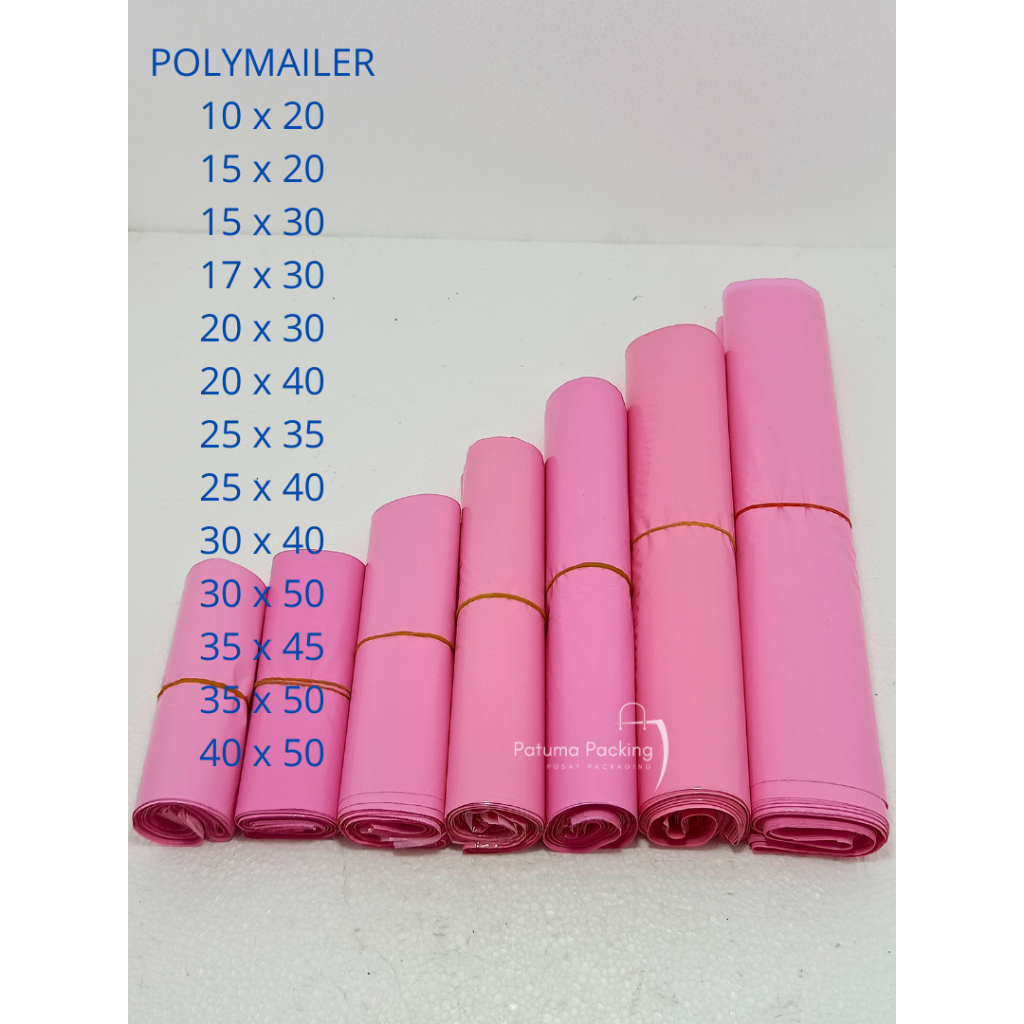 Polymailer 10x20 15x30 17x30 20x30 20x40 25x35 25x40 30x40 30x50 35x45 35x50 40x50