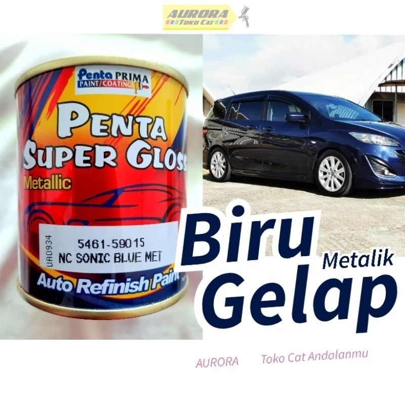 Cat Penta Super Gloss 5461-59015 NC Sonic Blue Met 200ml Biru Tua Gelap Metalik Biru Dongker Sonic M