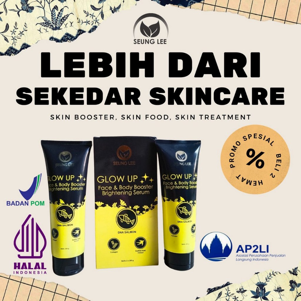 SEUNG LEE Glow Up Face and Body Brightening serum DNA SALMON Original 250Gr